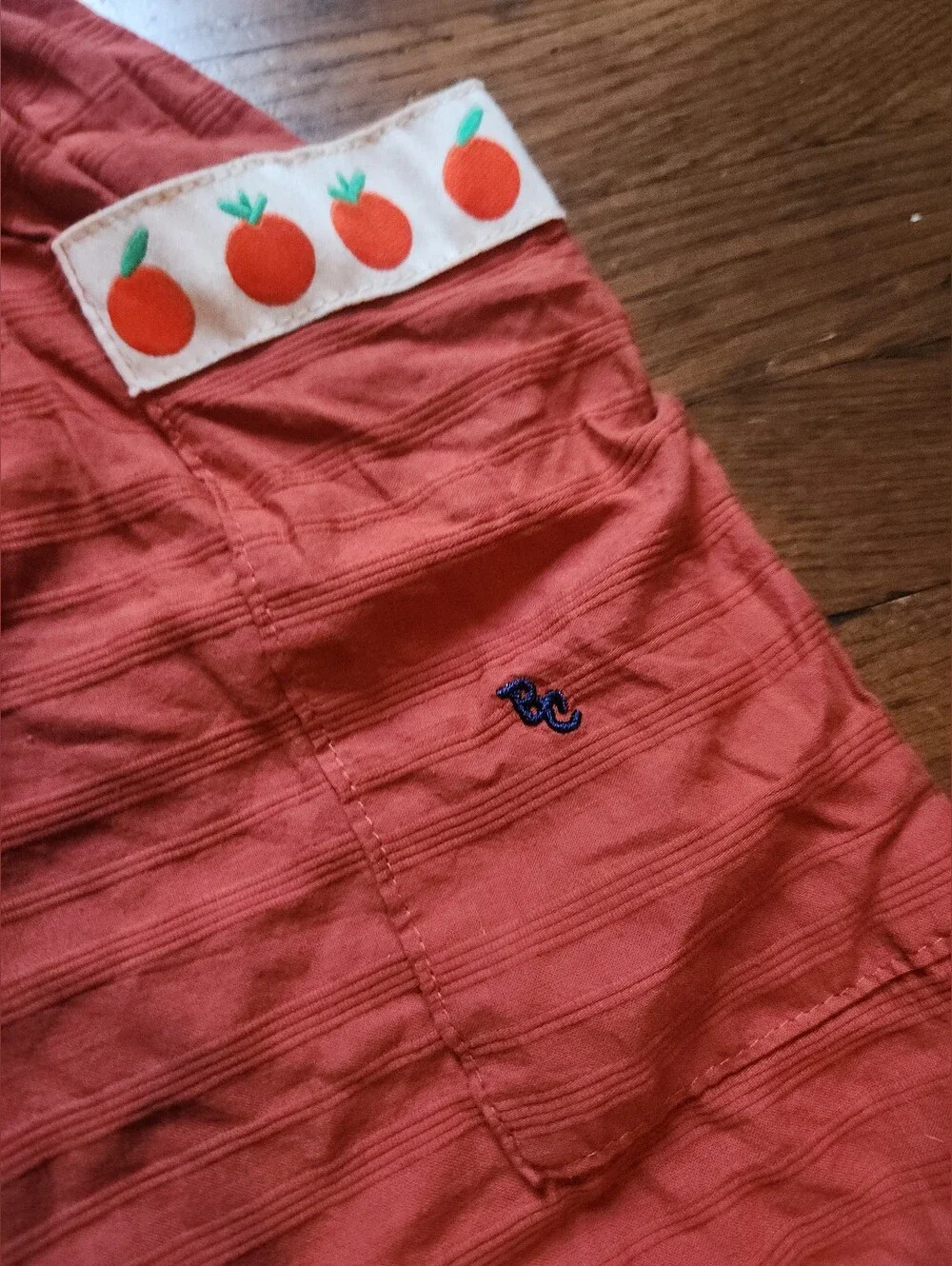BOBO CHOSES Organic Cotton Woven Tomato Print Coord Skirt Set